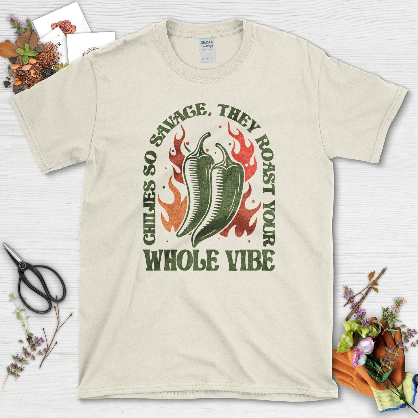 Chiles So Savage T-Shirt Natural / M Physical Item