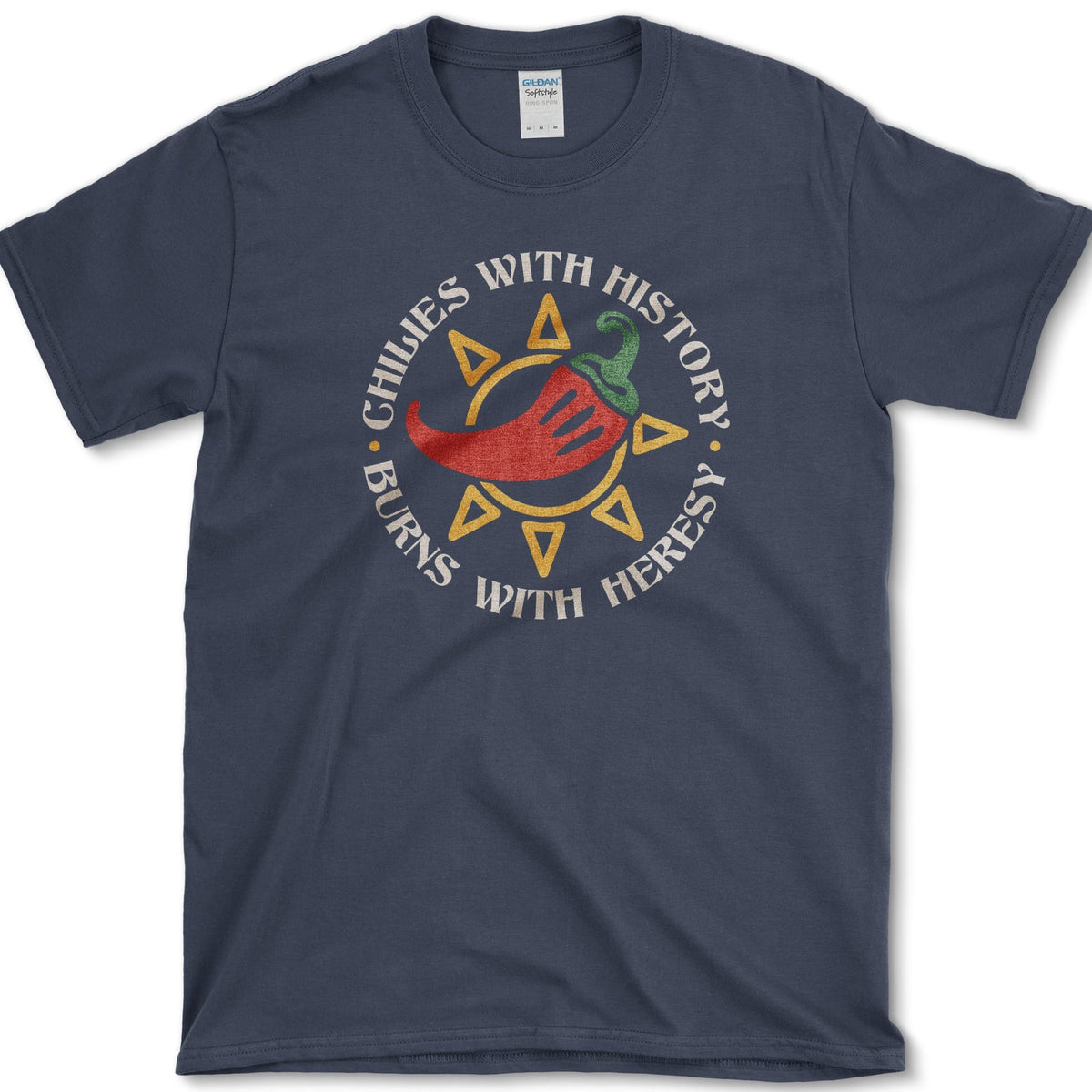 Chili With History T-Shirt Navy / S Essential Tees