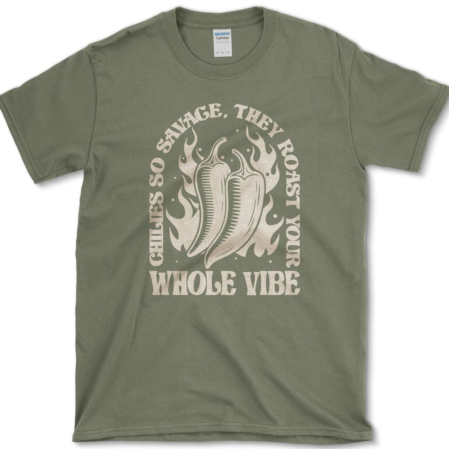 Chilies So Savage T-Shirt S / Military Green Essential Tees
