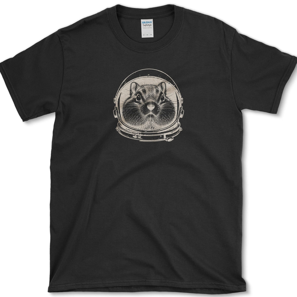 Chipmunk Astronaut T-Shirt Black / S Essential Tees