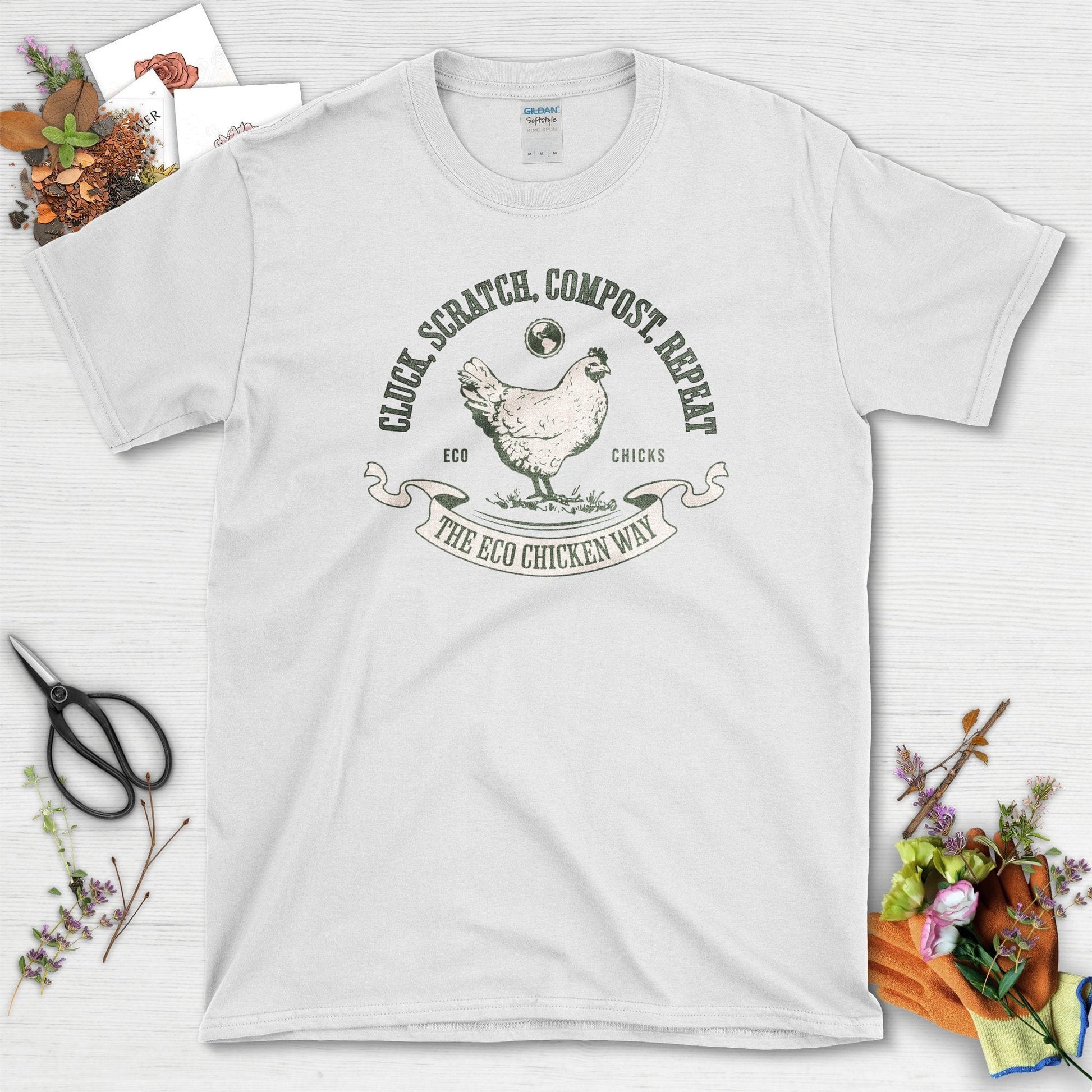 Cluck Scratch Compost Eco Chicken T-Shirt T-Shirt