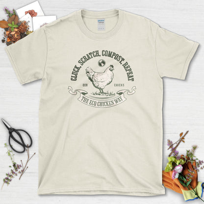 Cluck Scratch Compost Eco Chicken T-Shirt T-Shirt
