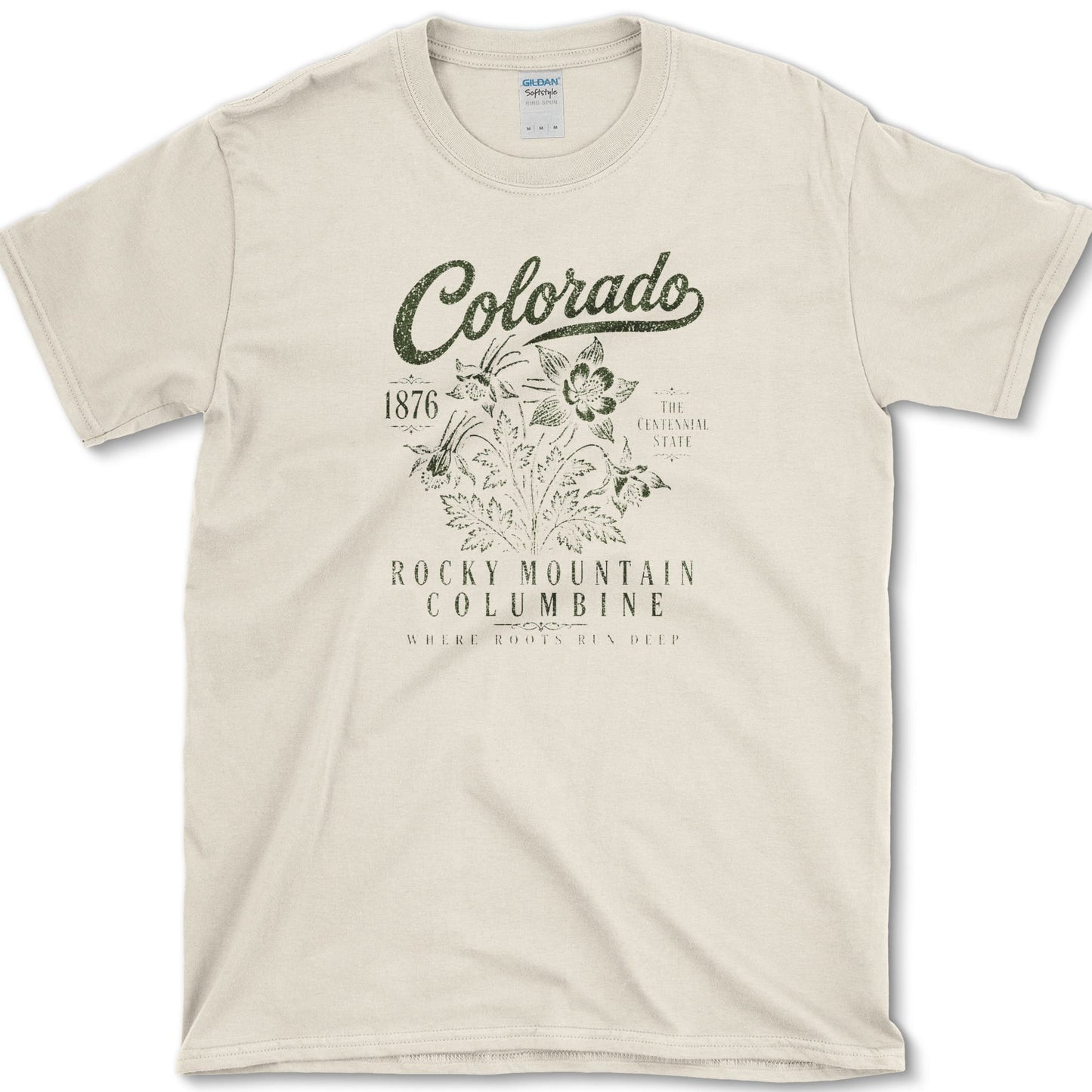 Colorado Columbine T-Shirt S / Natural Essential Tees