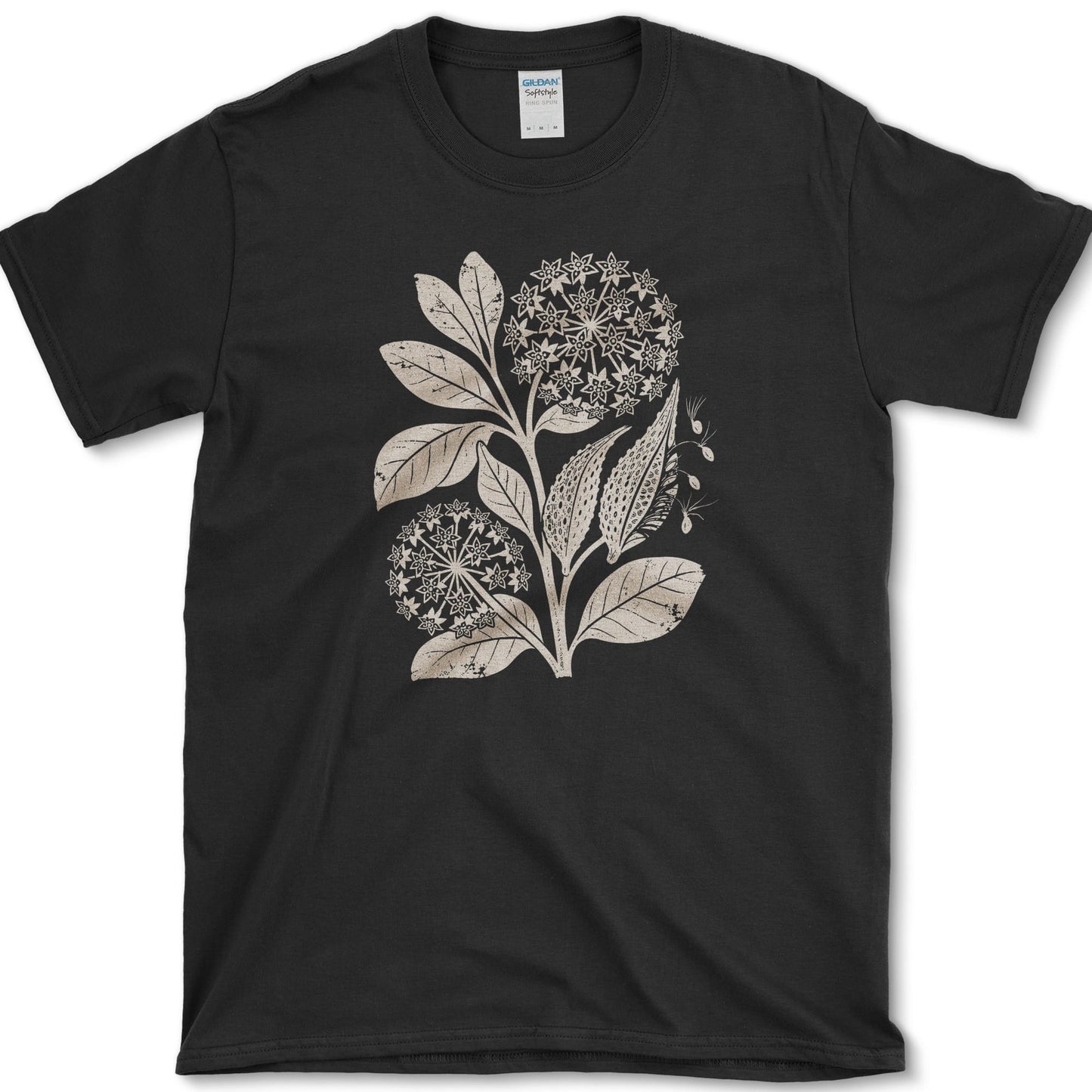 Common Milkweed T-Shirt S / Black Essential Tees