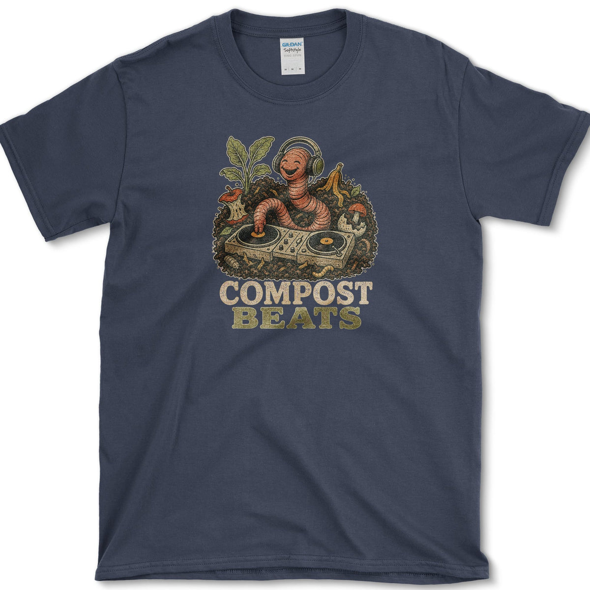 Compost Beats T-Shirt S / Navy Essential Tees