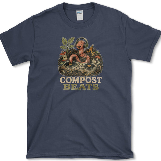 Compost Beats T-Shirt S / Navy Essential Tees