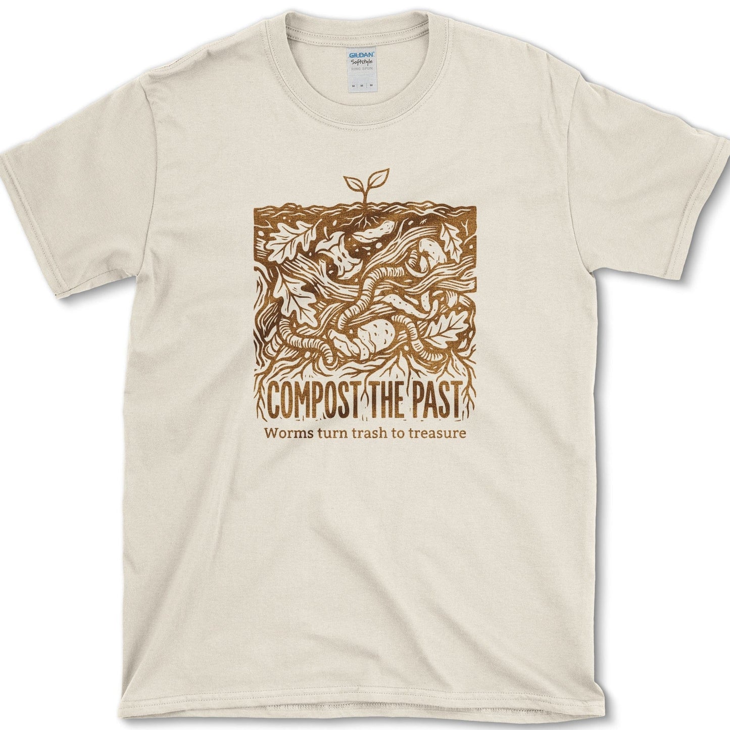 Compost The Past T-Shirt Essential Tees / S / Natural Physical Item