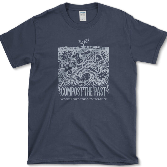 Compost The Past T-Shirt Essential Tees / S / Navy Physical Item