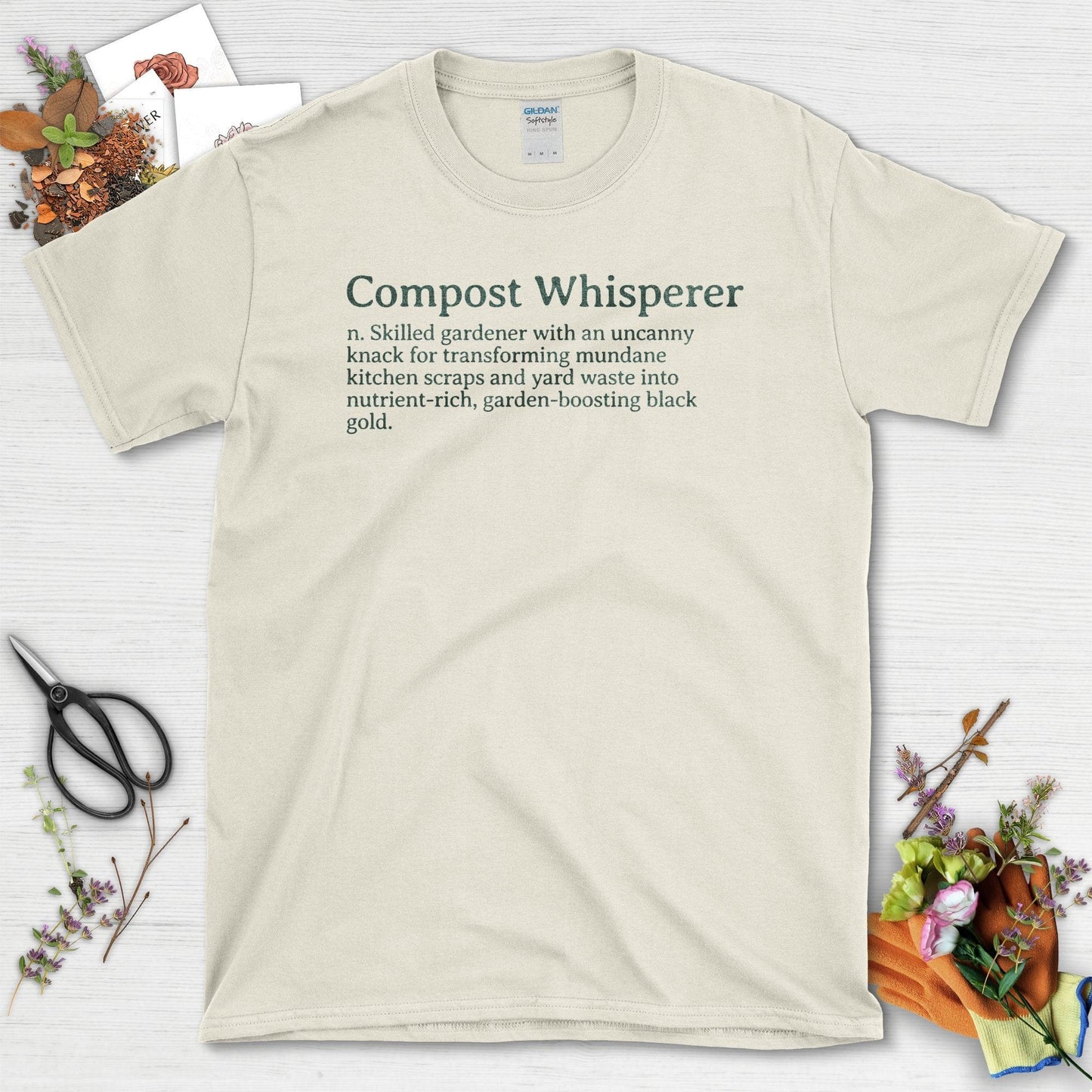 Compost Whisperer Gardening T-Shirt Natural / S T-Shirt