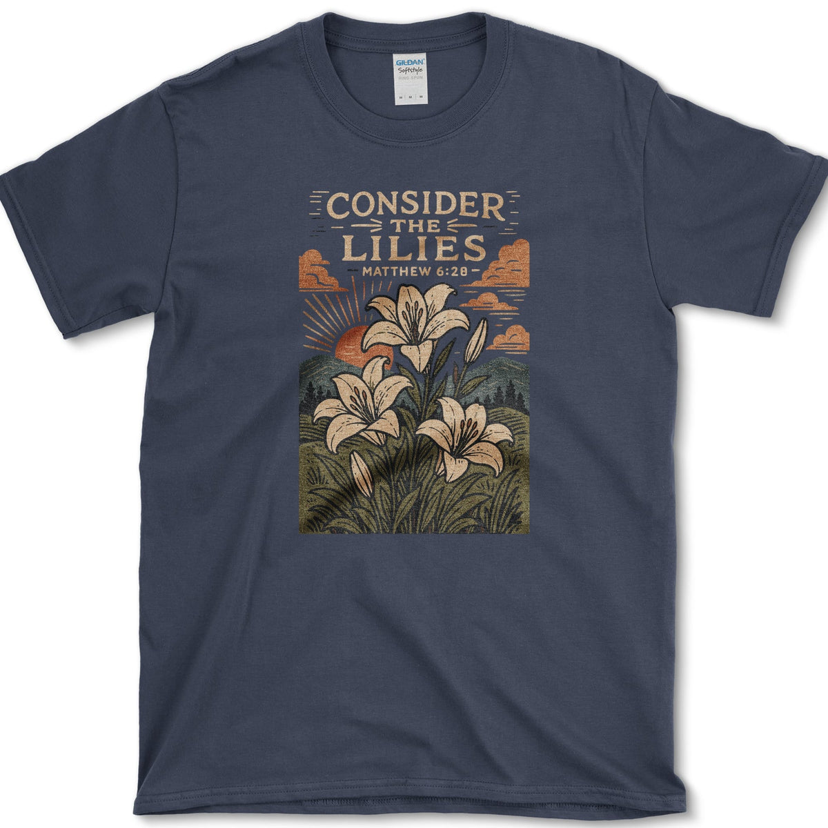 Consider The Lilies T-Shirt Navy / S Essential Tees