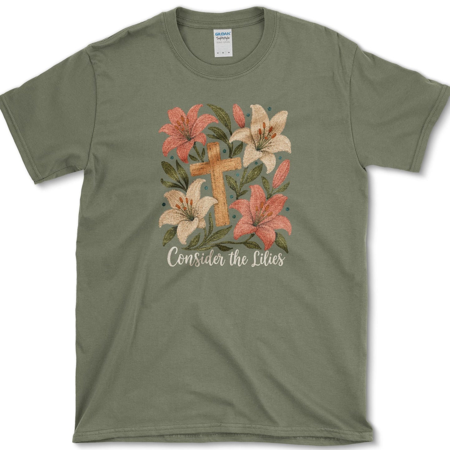 Consider the Lilies T-Shirt S / Military Green Essential Tees