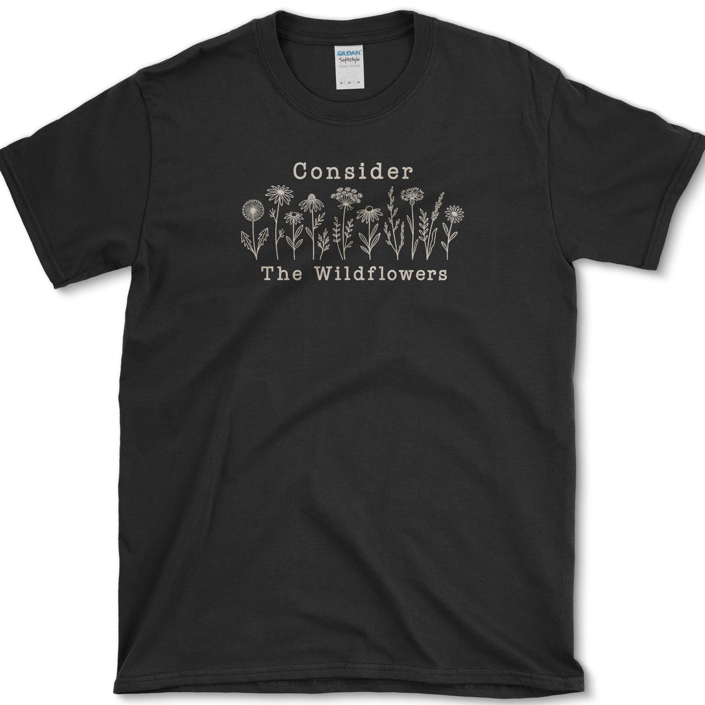 Consider Wildflowers T-Shirt S / Black Essential Tees