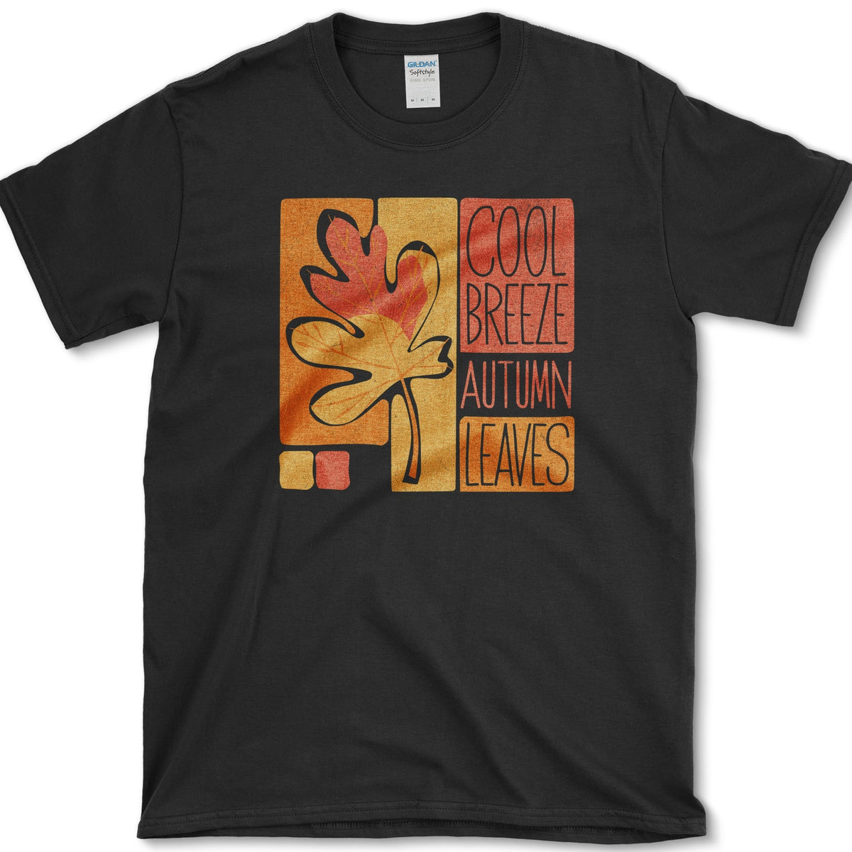 Cool Breeze Autumn Leaves T-Shirt Black / S Essential Tees