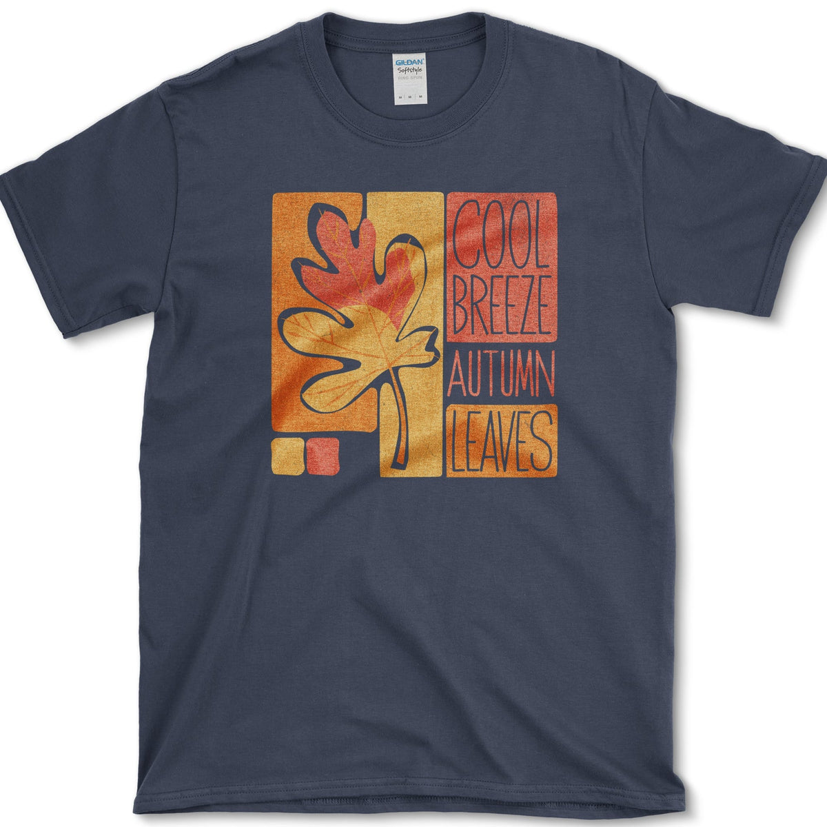 Cool Breeze Autumn Leaves T-Shirt Navy / S Essential Tees
