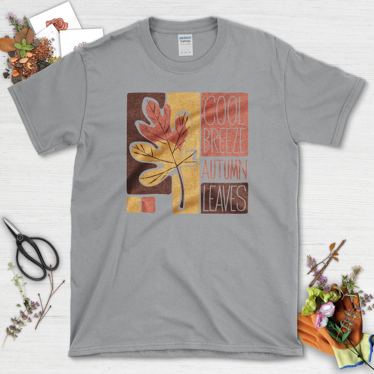 Cool Breeze Autumn Leaves T-Shirt T-Shirts / S / Sport Grey Physical Item