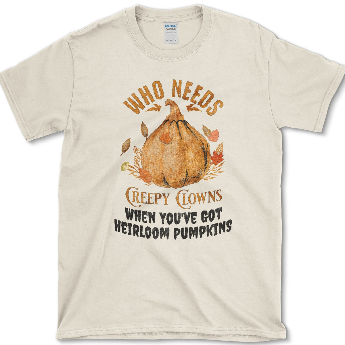 Creepy Pumpkin Clowns T-Shirt Natural / S Essential Tees