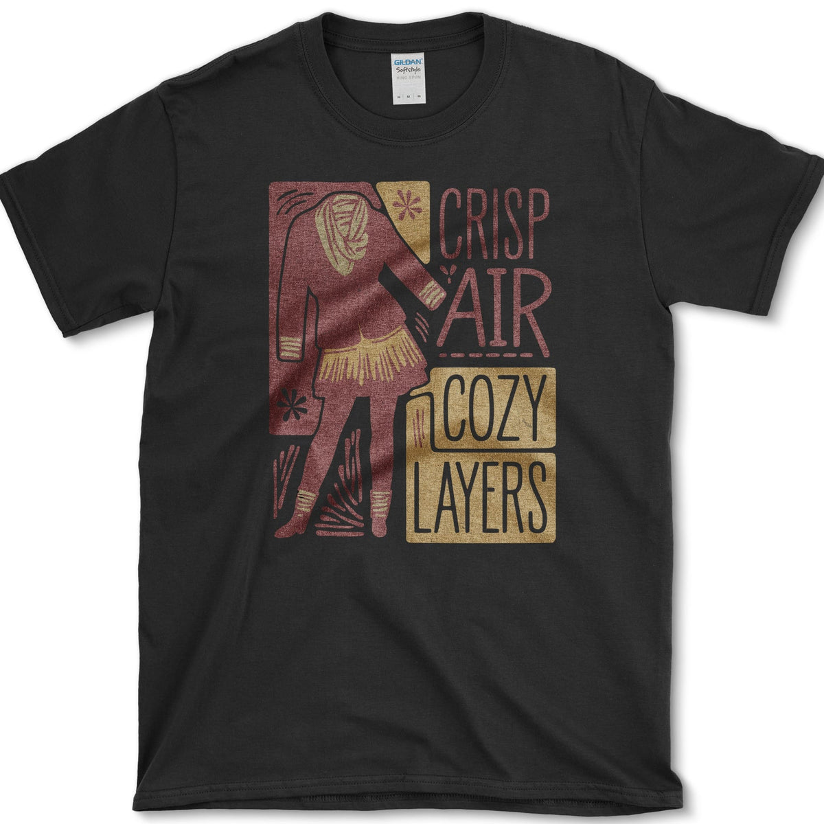 Crisp Air Cozy Layers T-Shirt Black / S Essential Tees