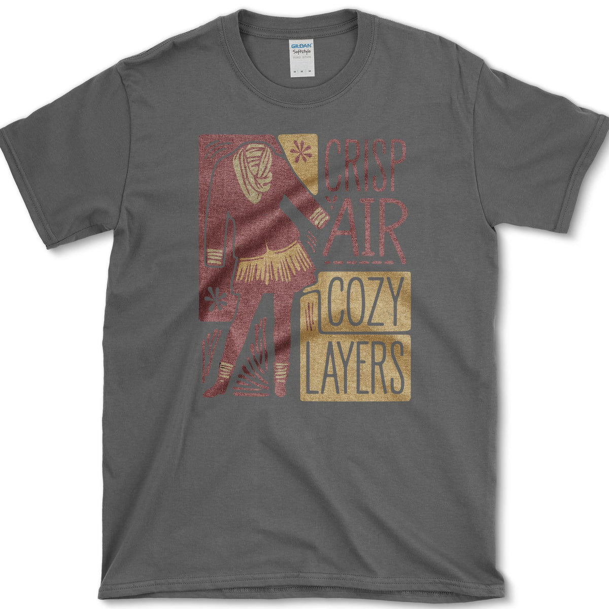 Crisp Air Cozy Layers T-Shirt Dark Heather / S Essential Tees