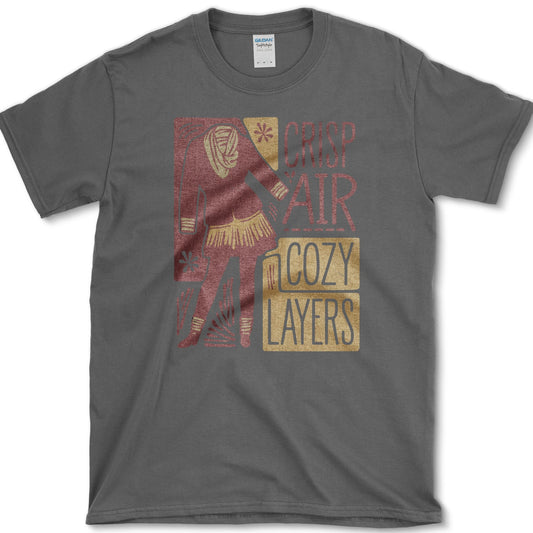 Crisp Air Cozy Layers T-Shirt Dark Heather / S Essential Tees