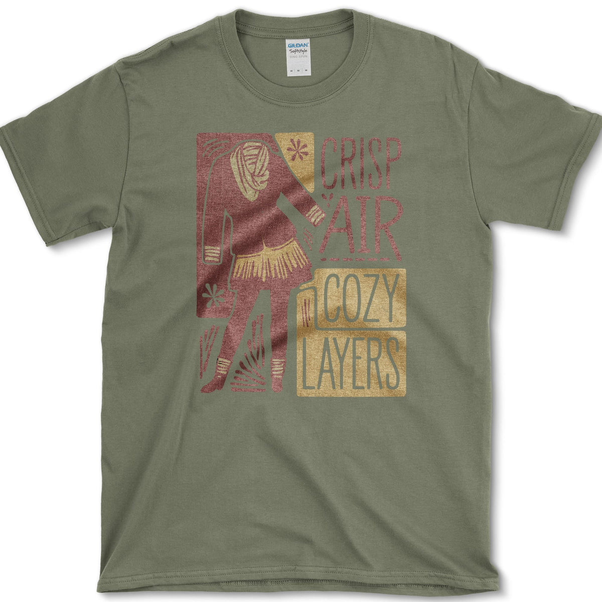 Crisp Air Cozy Layers T-Shirt Military Green / S Essential Tees