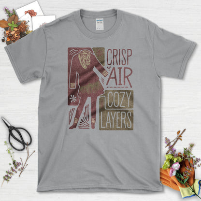 Crisp Air Cozy Layers T-Shirt T-Shirts / S / Sport Grey Physical Item