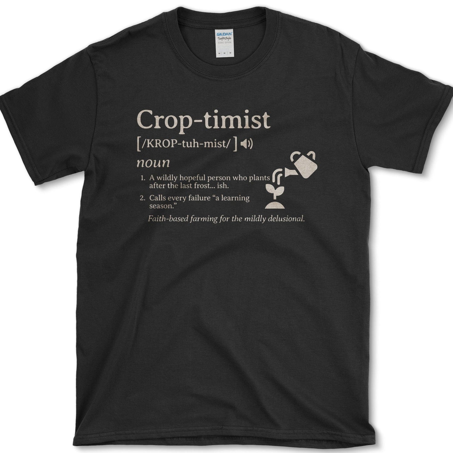 Crop-timist T-Shirt Essential Tees / S / Black Physical Item