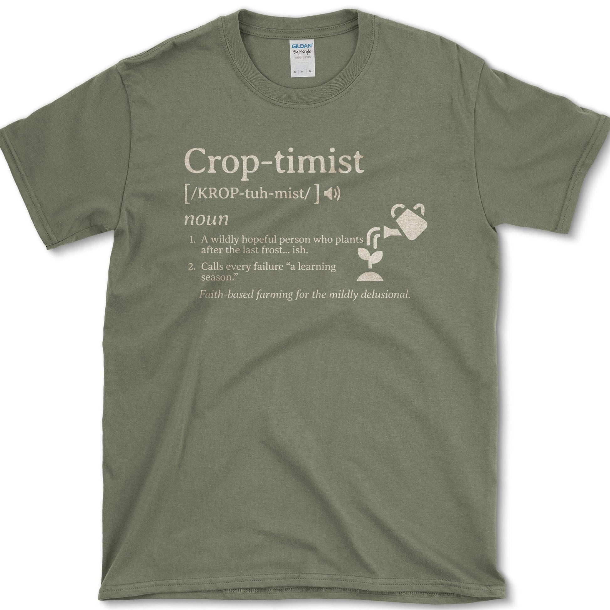 Crop-timist T-Shirt Essential Tees / S / Military Green Physical Item