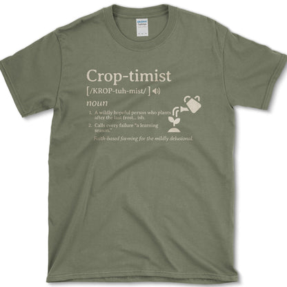 Crop-timist T-Shirt Essential Tees / S / Military Green Physical Item