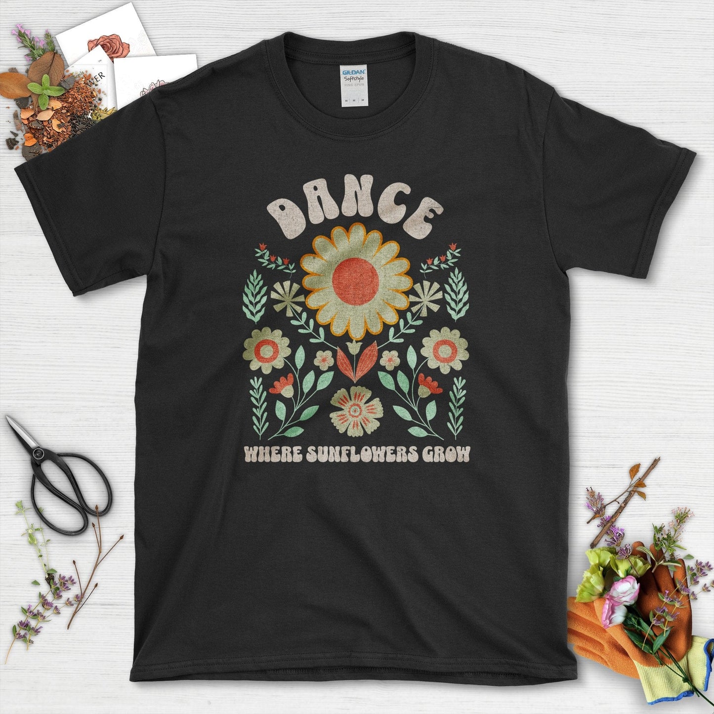 Dance Where Sunflowers Grow T-Shirt Black / S T-Shirt