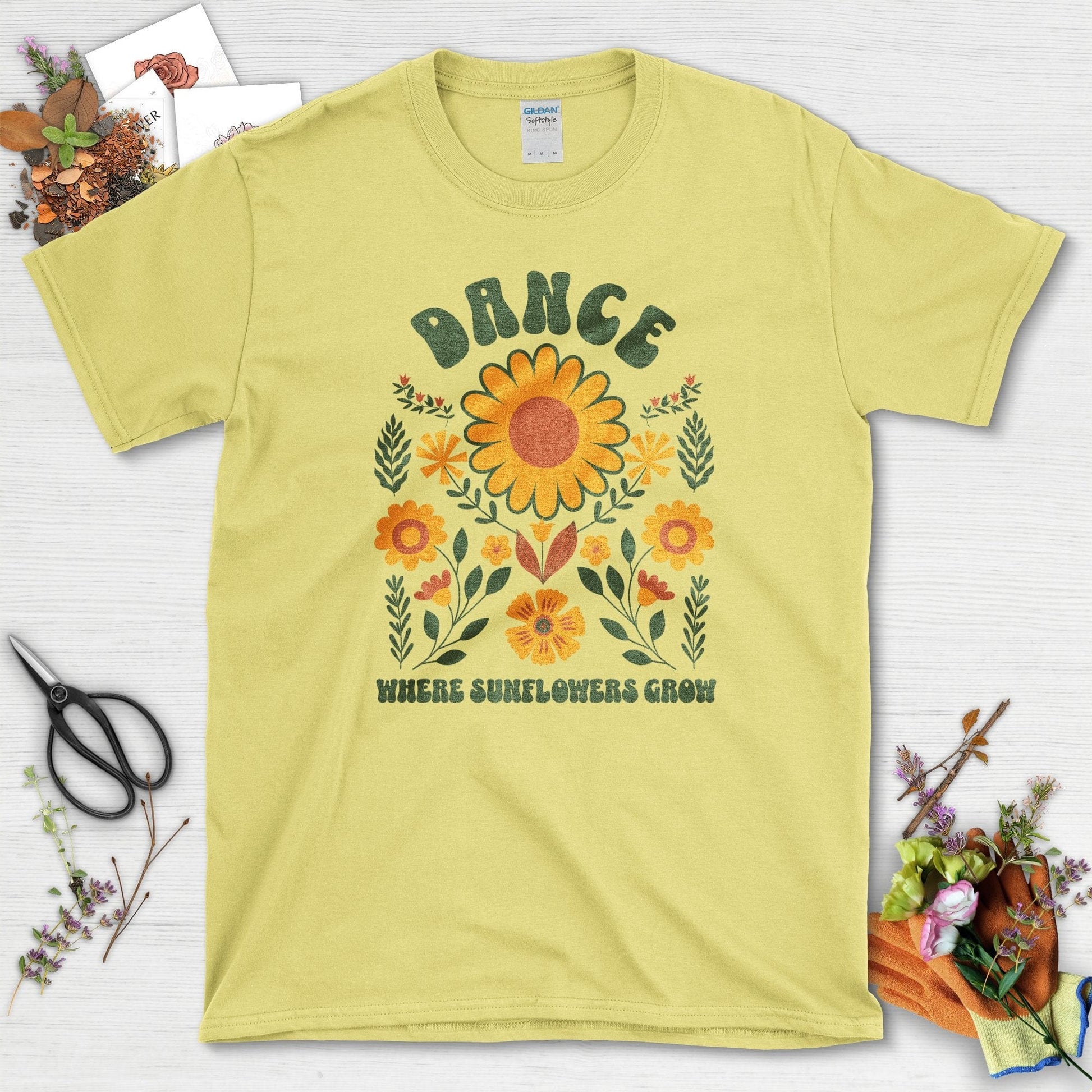 Dance Where Sunflowers Grow T-Shirt Cornsilk / S T-Shirt