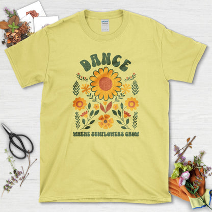 Dance Where Sunflowers Grow T-Shirt Cornsilk / S T-Shirt