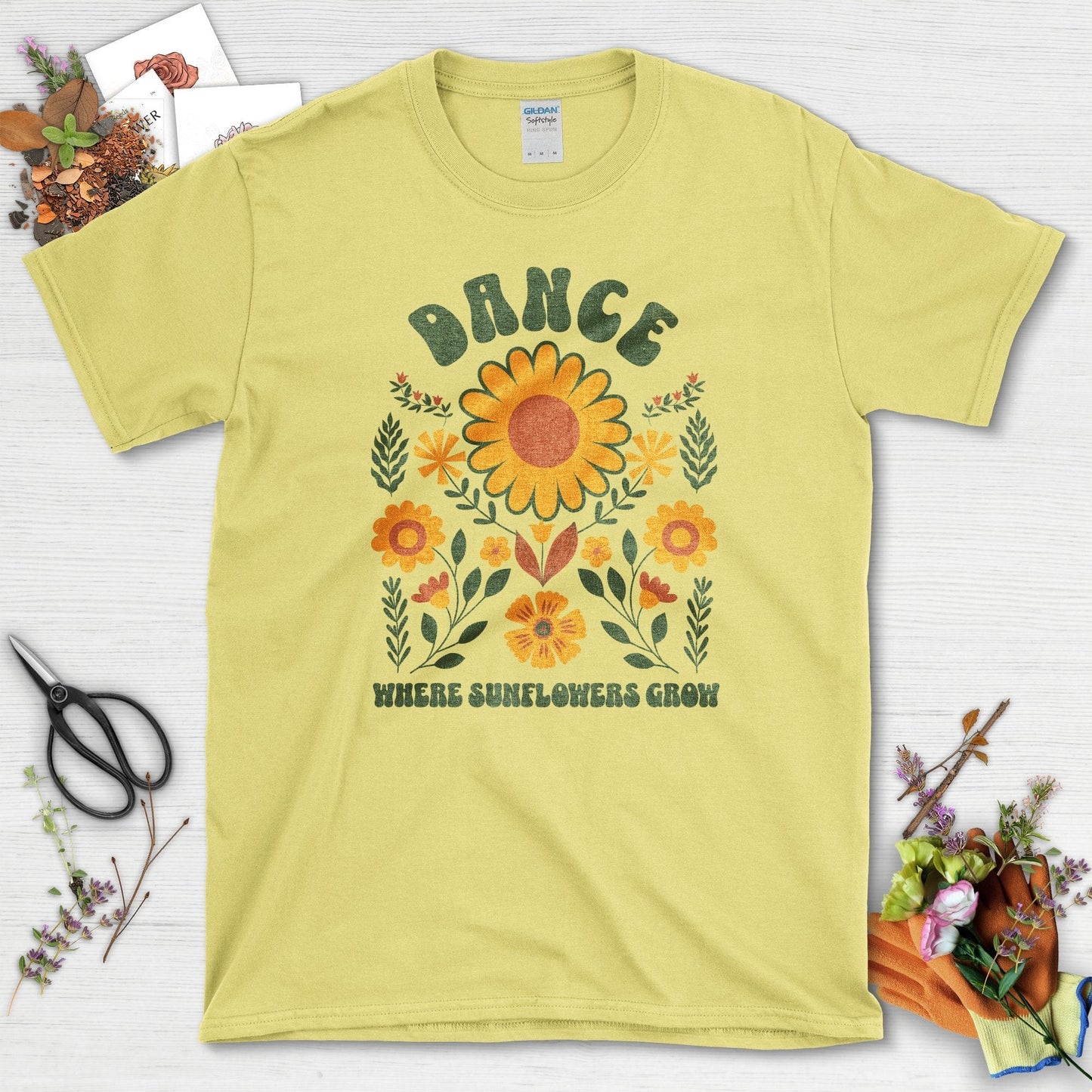 Dance Where Sunflowers Grow T-Shirt Cornsilk / S T-Shirt