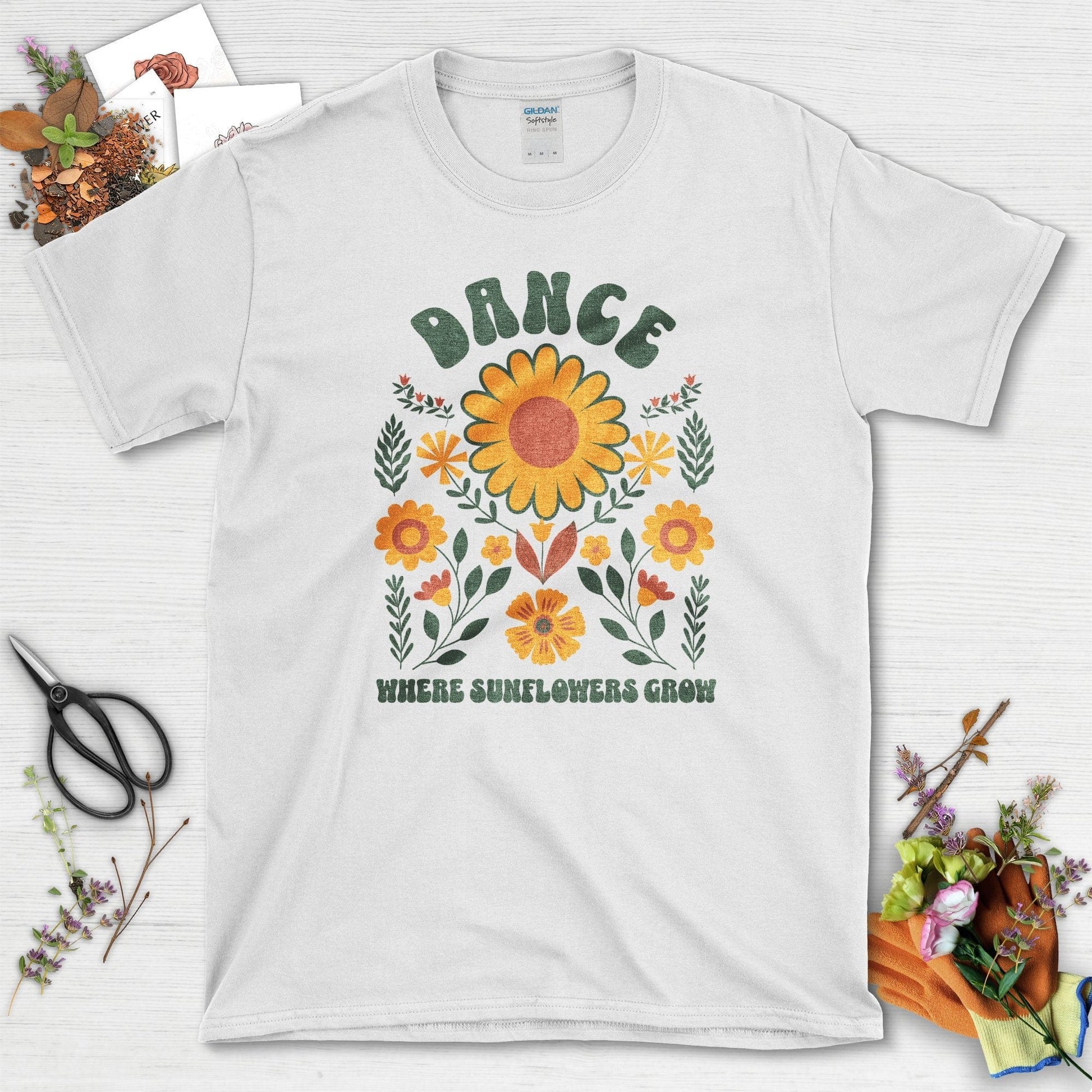 Dance Where Sunflowers Grow T-Shirt White / S T-Shirt