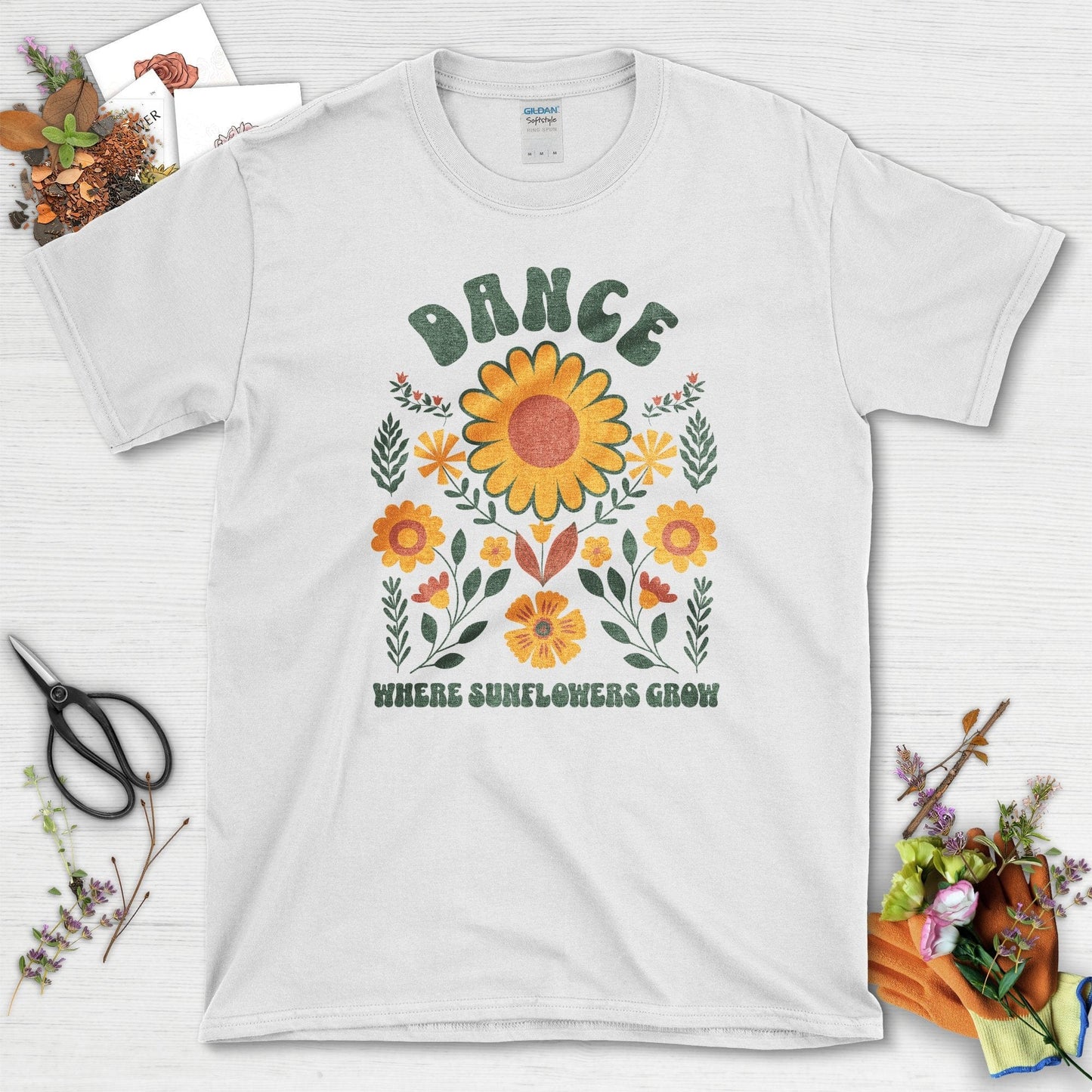 Dance Where Sunflowers Grow T-Shirt White / S T-Shirt