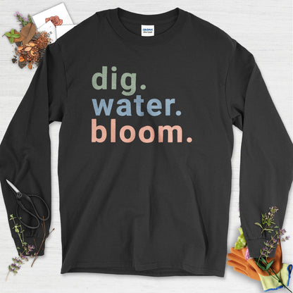 Dig Water Bloom Long Sleeve Black / S Physical Item