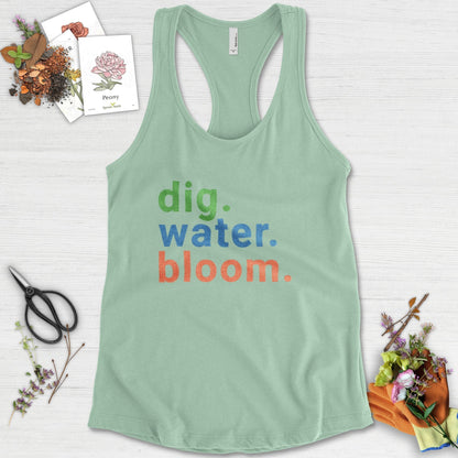 Dig Water Bloom Racerback Racerback / XS / Mint Physical Item