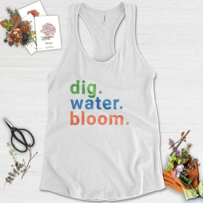 Dig Water Bloom Racerback Racerback / XS / White Physical Item