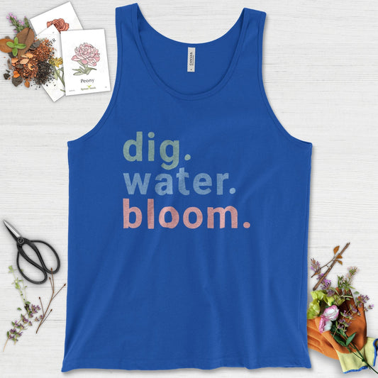Dig Water Bloom Tank Top True Royal / XS Physical Item