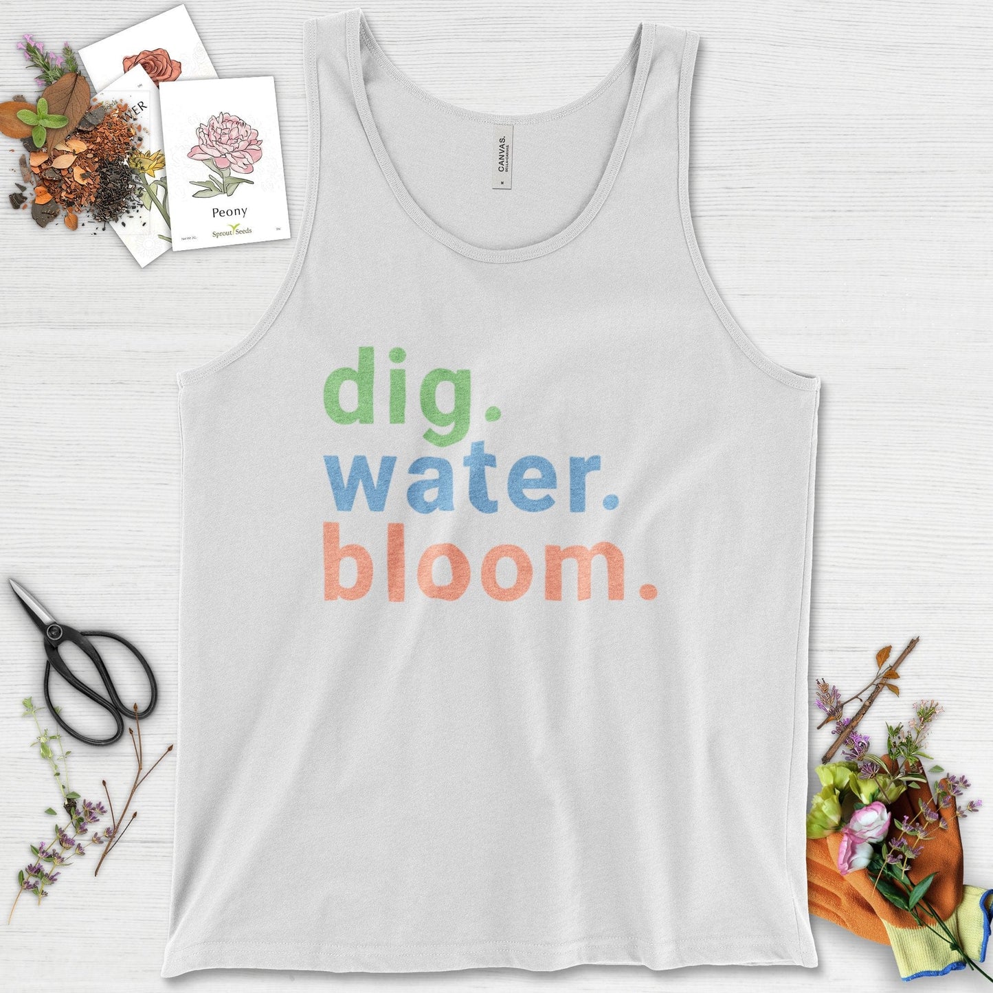 Dig Water Bloom Tank Top White / XS Physical Item