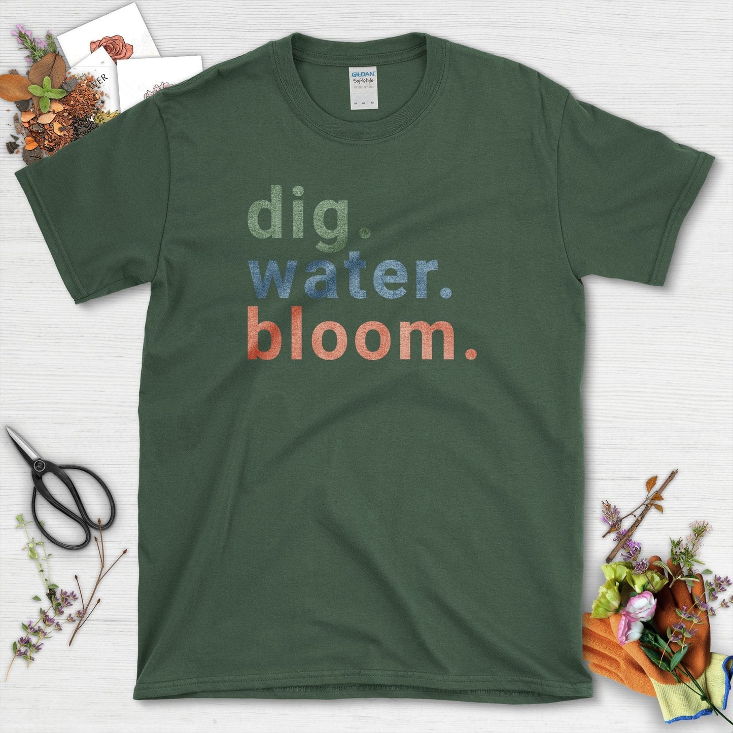Dig Water Bloom Youth T-Shirt Youth T-Shirt / XS / Forest Green Physical Item