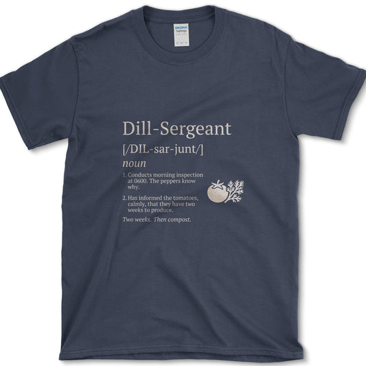 Dill Sergeant design featuring dill artwork on a t-shirt