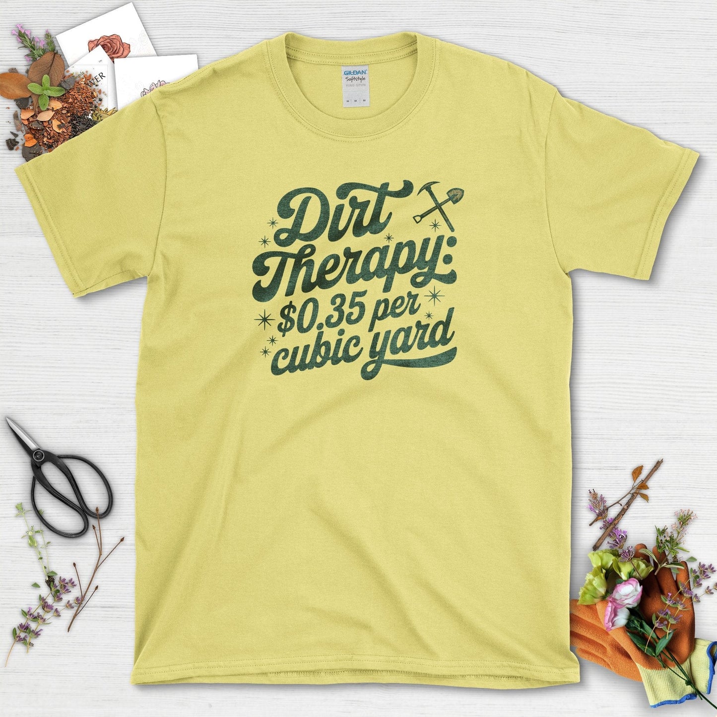 Dirt Therapy $0.35 / Yard T-Shirt Cornsilk / S T-Shirt