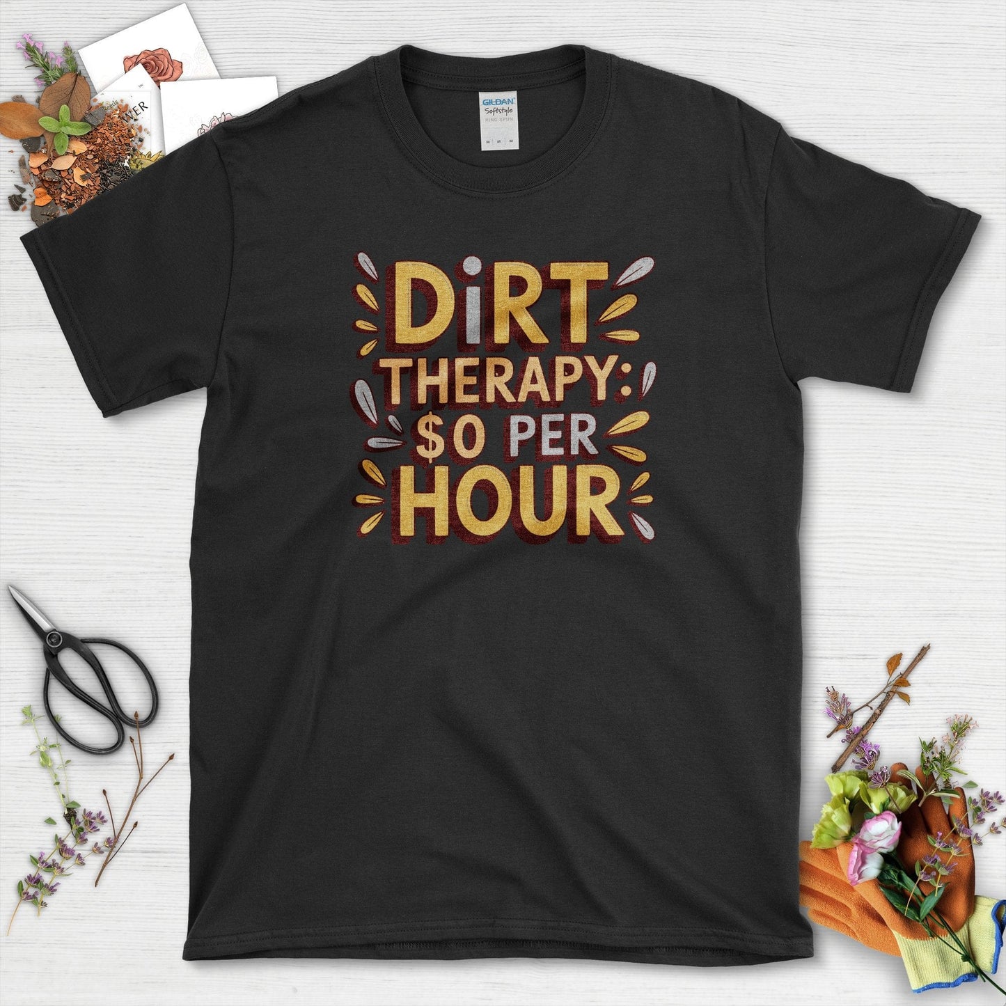 Dirt Therapy $0 / Hour T-Shirt Black / S T-Shirt