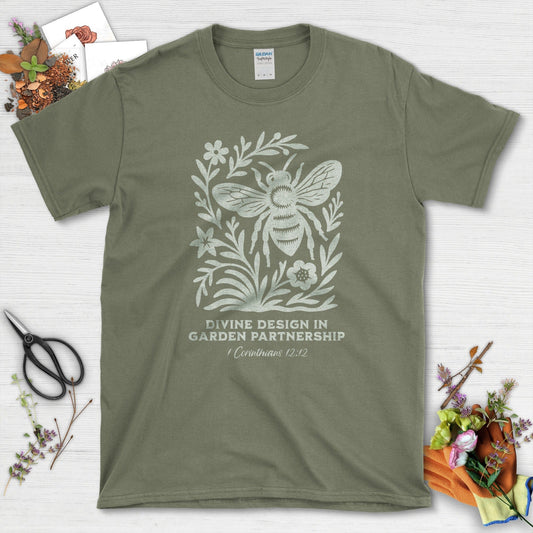 Divine Partnership T-Shirt Military Green / S Essential Tees