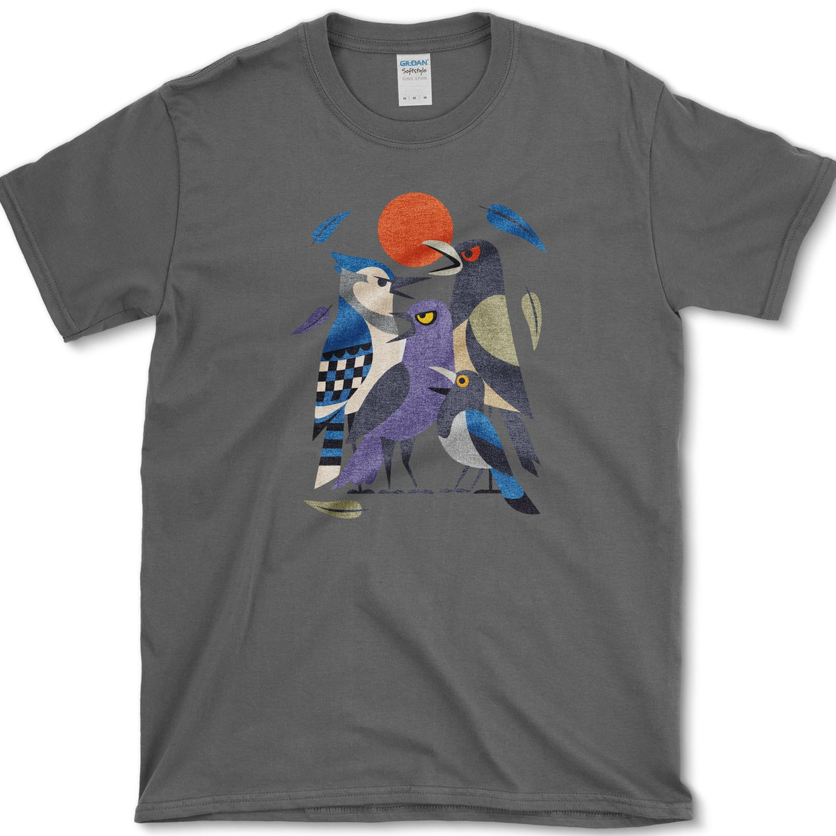 Drama Birds T-Shirt Dark Heather / S Essential Tees