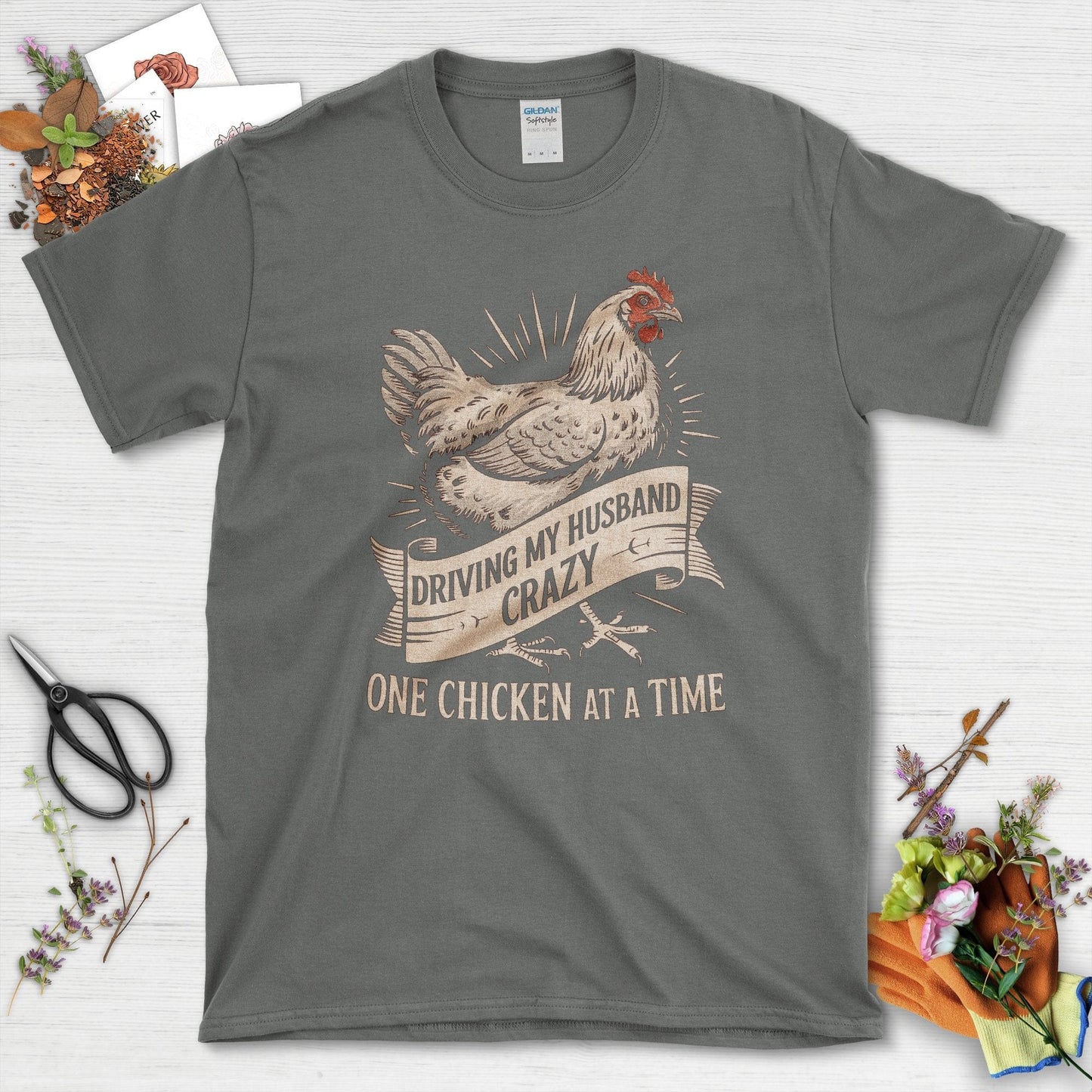 Driving My Husband Crazy T-Shirt Charcoal / S T-Shirt