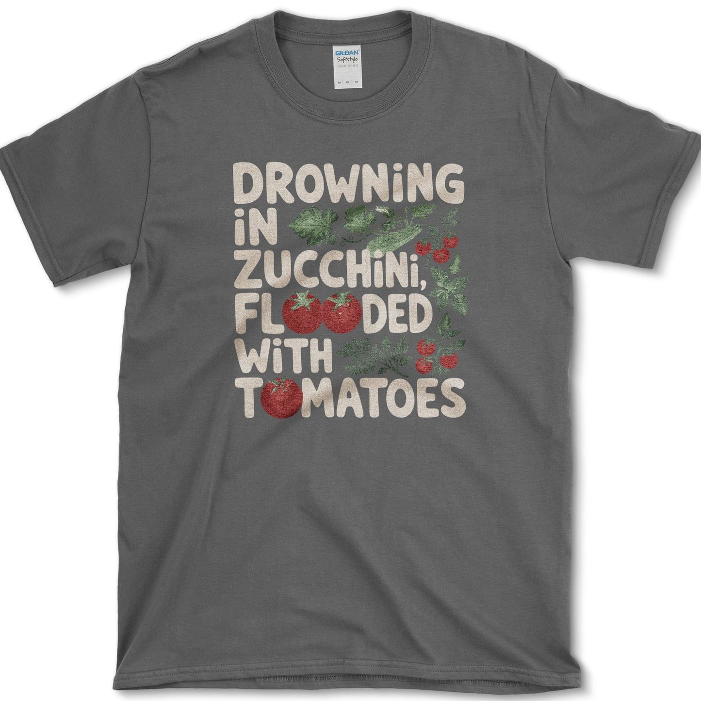 Drowning in Zucchini T-Shirt S / Dark Heather Essential Tees