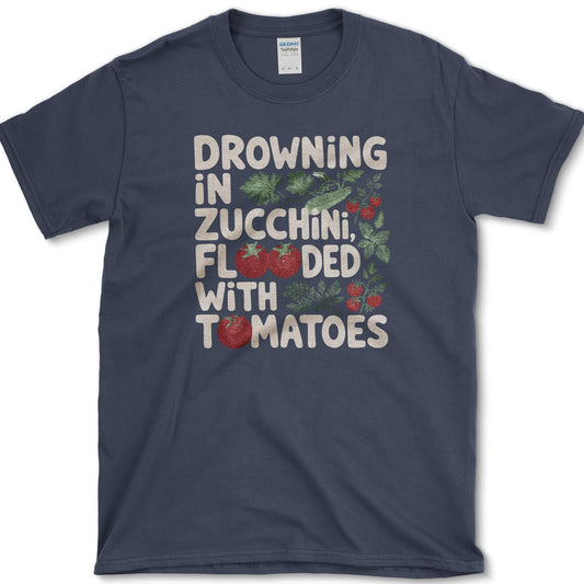Drowning in Zucchini T-Shirt S / Navy Essential Tees