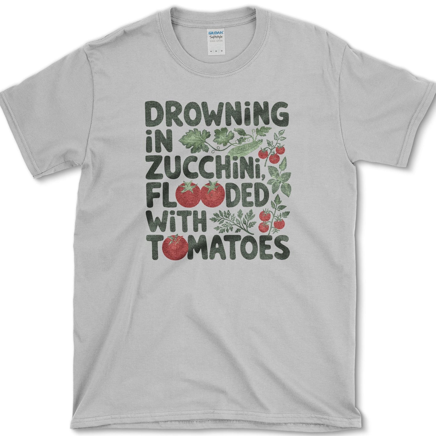 Drowning in Zucchini T-Shirt S / Sport Grey Essential Tees