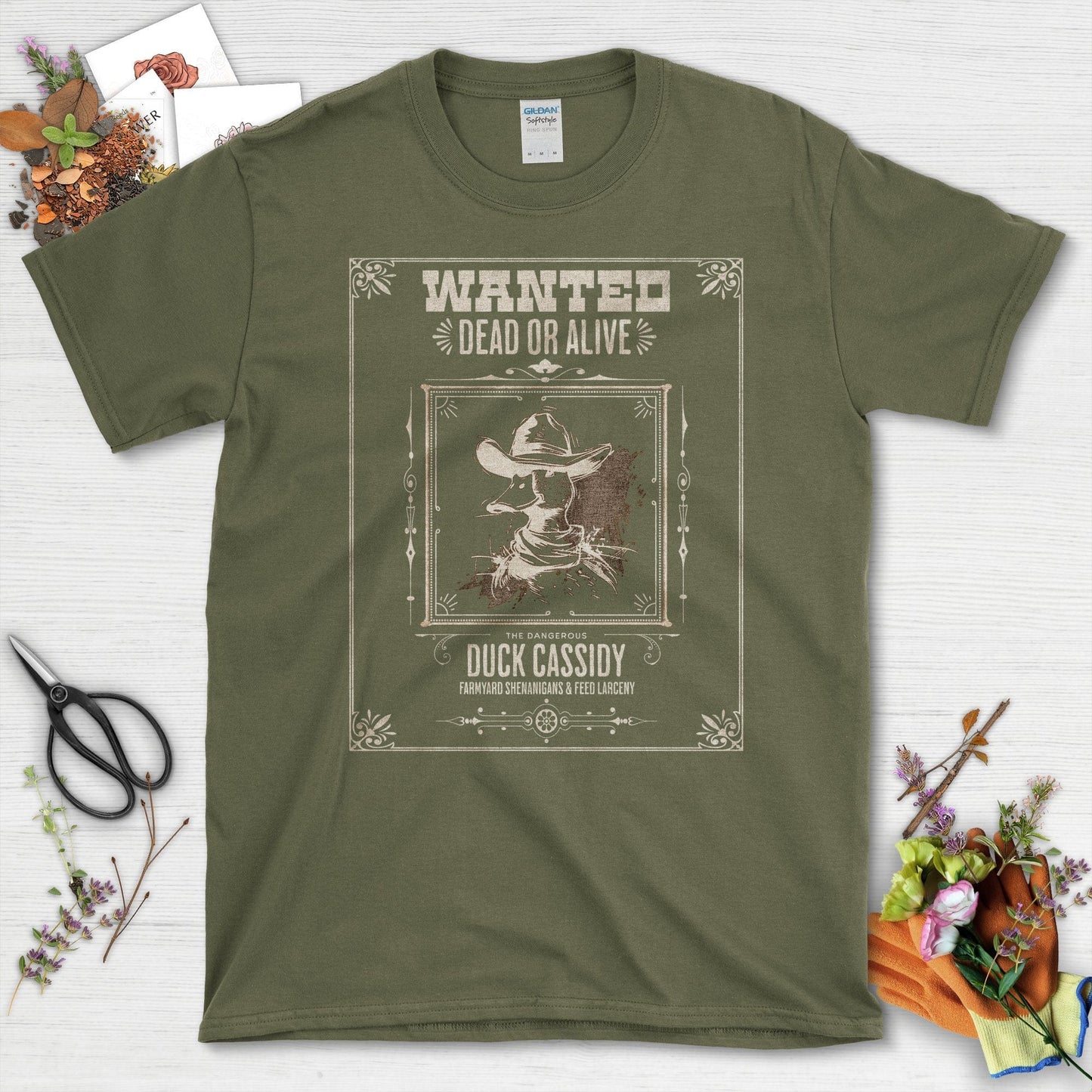 Duck Cassidy Dead or Alive T-Shirt Military Green / S T-Shirt